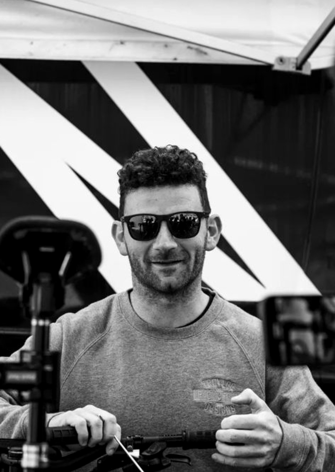Ben Arnott in the race pits